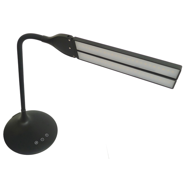 Lampada da tavolo a led Twin - 34x36x18 cm - nero - Alba
