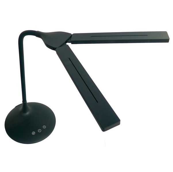 Lampada da tavolo a led Twin - 34x36x18 cm - nero - Alba