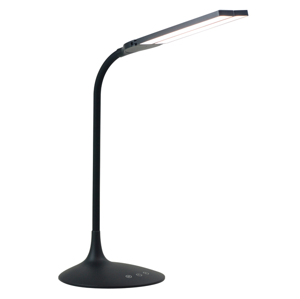 Lampada da tavolo a led Twin - 34x36x18 cm - nero - Alba