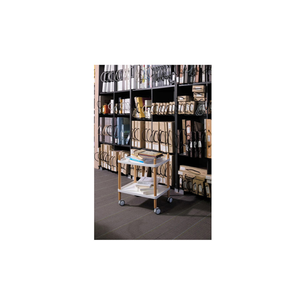 Carrellino multiuso - PPL/faggio - 50x36x55 cm - bianco/faggio - Paperflow