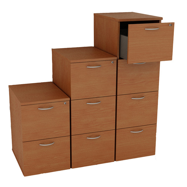Classificatore - 2 cassetti - 49 x 55 x 73,2 cm - noce chiaro