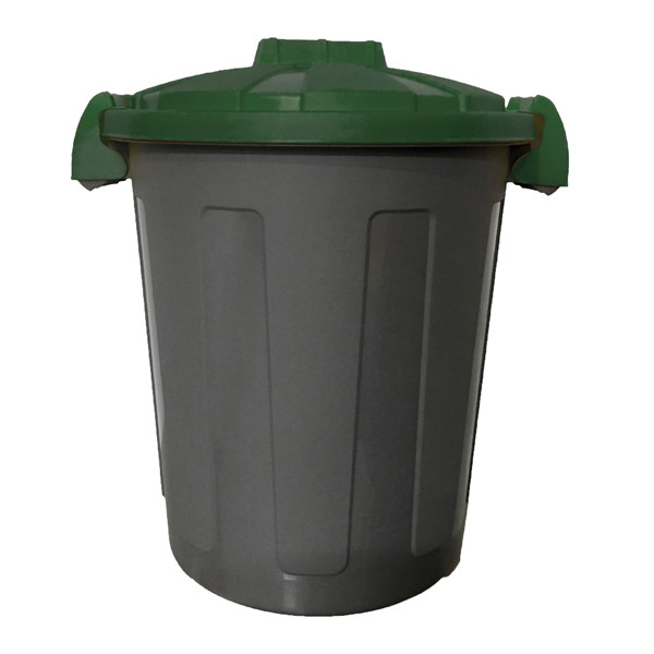 Contenitore portarifiuti Dusty - diametro 36 cm - altezza 45 cm - 25 L - coperchio verde - Mobil Plastic