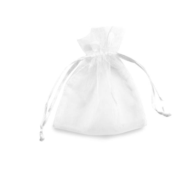 Sacchetti organza Milly - 12,5 x 17 cm - bianco - PNP - conf. 20 pezzi