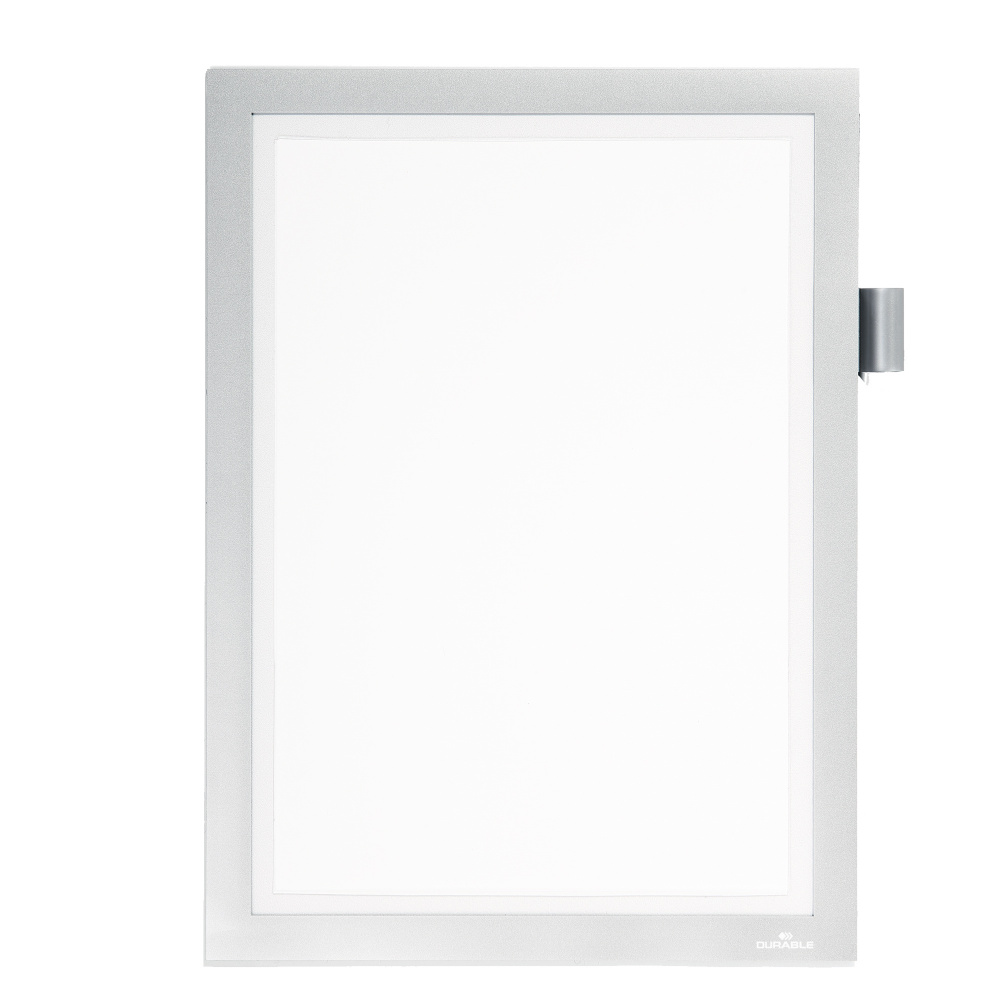 Cornice magnetica - Duraframe - A4 - 21 x 29,7 cm - argento - Durable