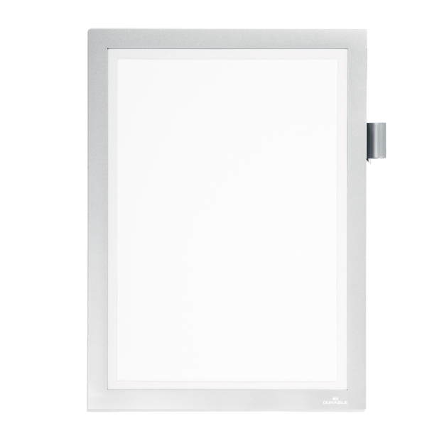 Cornice magnetica - Duraframe - A4 - 21 x 29,7 cm - argento - Durable