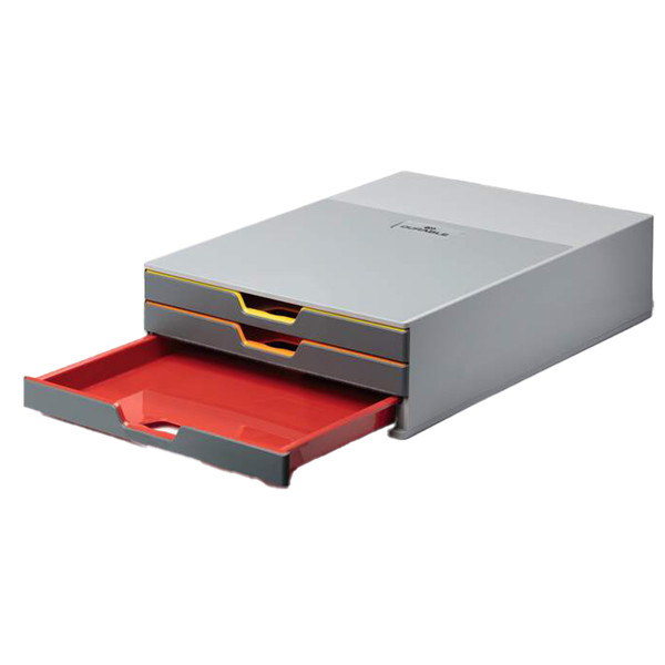 Cassettiera Varicolor portamonitor - 28 x 9,5 x 35,6 cm - 3 cassetti - Durable