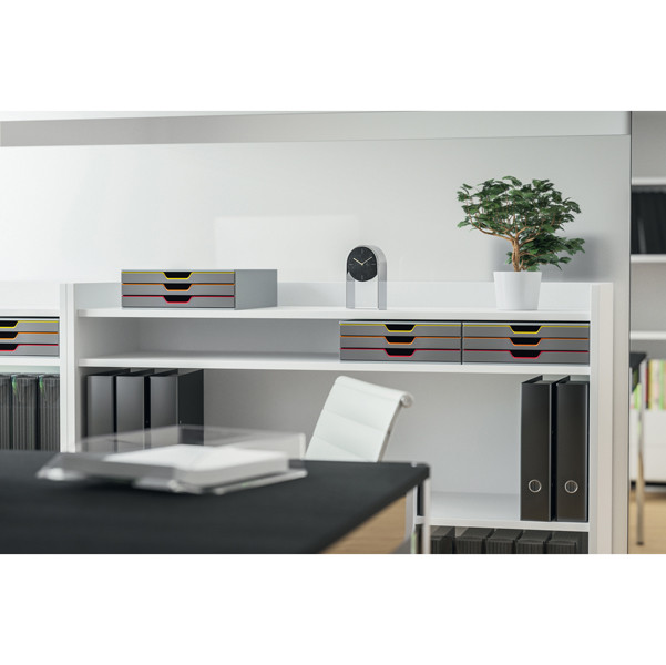 Cassettiera Varicolor portamonitor - 28 x 9,5 x 35,6 cm - 3 cassetti - Durable