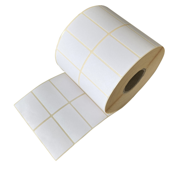 Etichette per trasferimento termico diretto - 50x30 mm - 2 piste - adesivo removibile - Printex - rotolo da 5000 pezzi