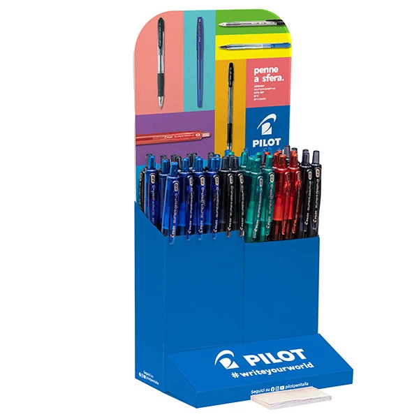 Penna a scatto Supergrip G - punta 1,6mm - colori assortiti  - Pilot - expo 48 pezzi