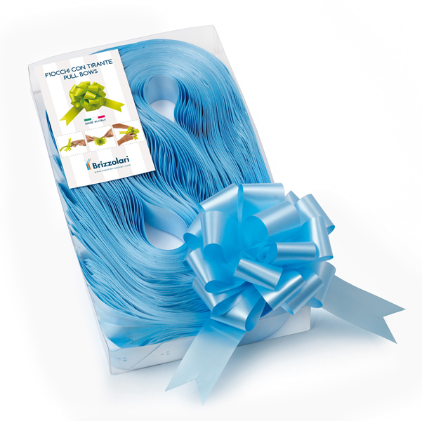 Nastri strip 6800 - in polipropilene - azzurro 06 - per fiocco autocomponibile - 31mm - diametro 13cm - Brizzolari