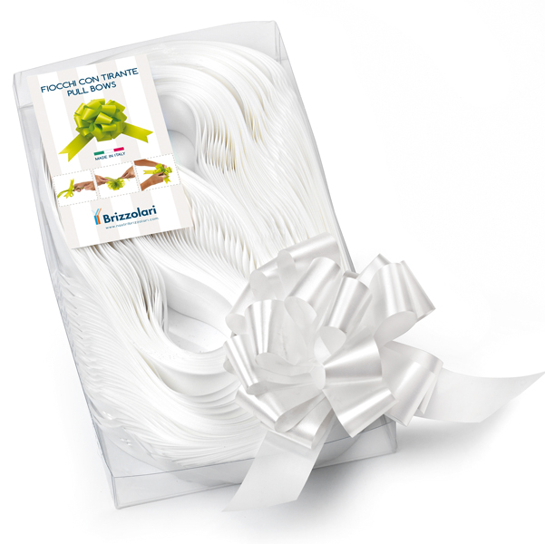 Nastri strip 6800 - in polipropilene - bianco 01 - per fiocco autocomponibile - 31mm - diametro 13cm - Brizzolari
