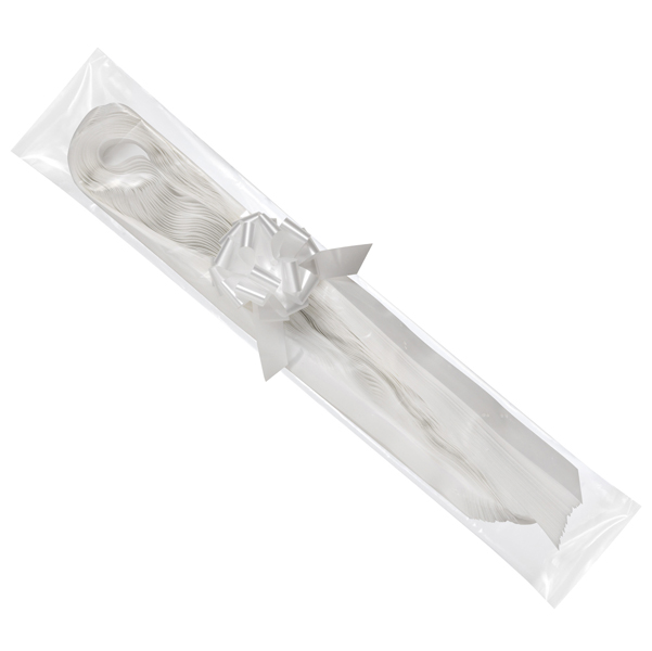 Nastri strip 6800 - in polipropilene - bianco 01 - per fiocco autocomponibile - 50mm - diametro 20cm - Brizzolari