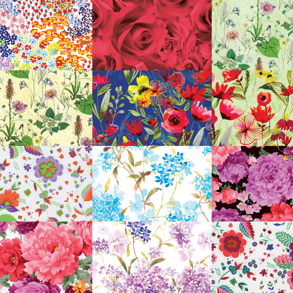 Carta regalo - raso - Fiori - 70 x 100 cm - Rex Sadoch - scatola 100 fogli