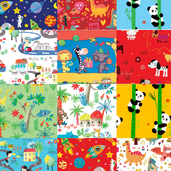 Carta regalo - raso - Bambini - 70 x 100 cm - Rex Sadoch - scatola 100 fogli