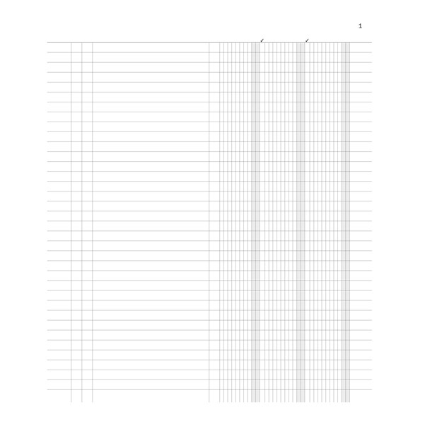 Registro inventari a 3 colonne - 96 pagine - 31 x 24,5 cm - DU135100000 - Data Ufficio