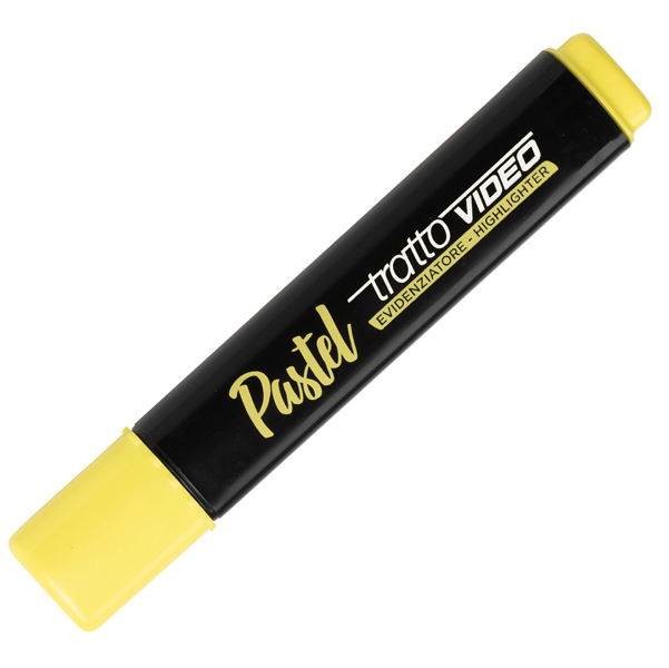 Evidenziatore Tratto Video pastel - punta a scalpello - tratto da 1,0mm-5,0mm - giallo limone - Tratto