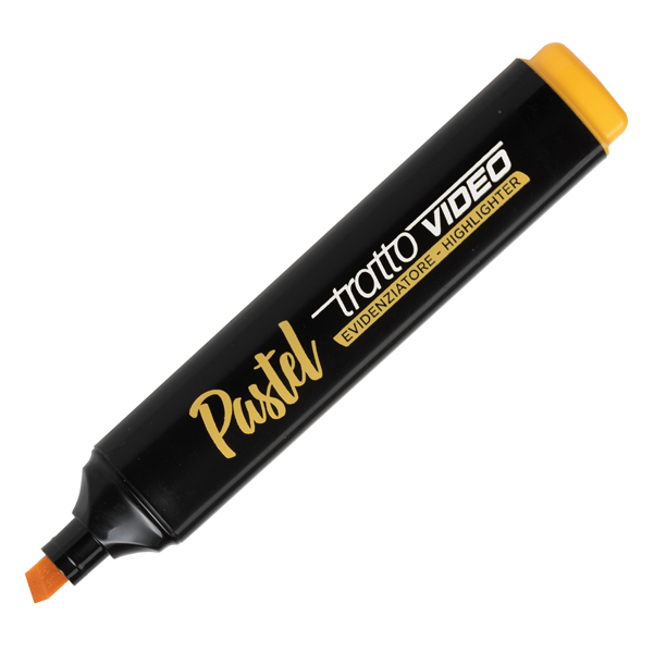 Evidenziatore Video Pastel - punta a scalpello - tratto da 1 - 5 mm - colori assortiti - Tratto - astuccio 4 pezzi