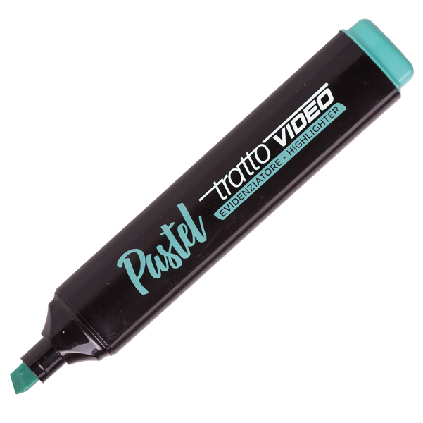 Evidenziatore Video Pastel - punta a scalpello - tratto da 1 - 5 mm - colori assortiti - Tratto - astuccio 4 pezzi