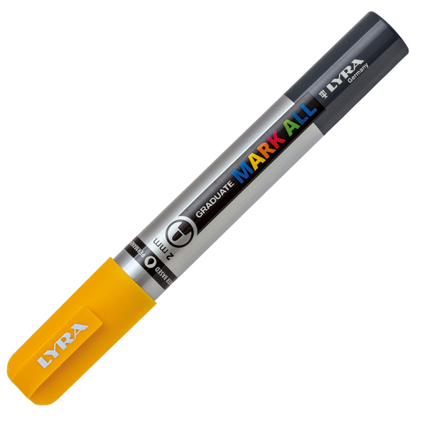 Marcatore a base d'acqua Graduate Mark All - punta tonda 2mm - giallo - Lyra