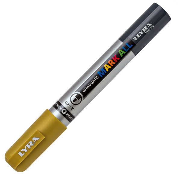 Marcatore a base d'acqua Graduate Mark All - punta tonda 2mm - oro - Lyra