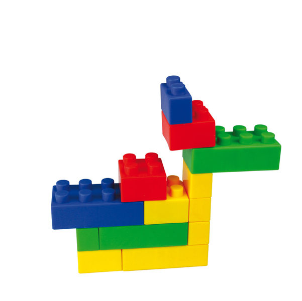 Mattoncini Micro da costruzione - in ABS - colori assortiti - CWR - bauletto da 350 pezzi
