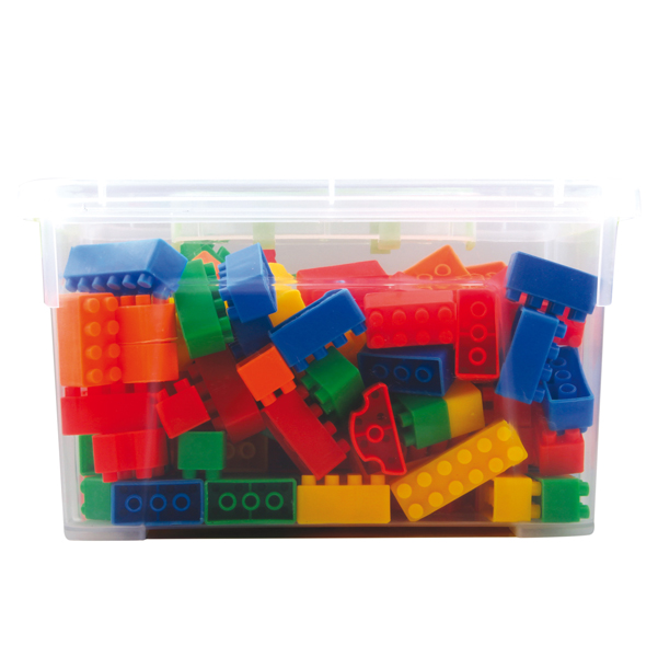 Mattoncini Micro da costruzione - in ABS - colori assortiti - CWR - bauletto da 350 pezzi