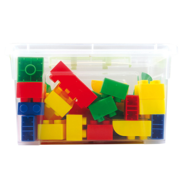 Mattoncini Midi da costruzione - in ABS - colori assortiti - CWR - bauletto da 70 pezzi
