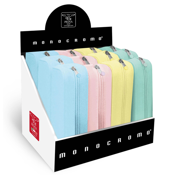 Bustina Monocromo - 80 x200 x 60 mm - silicone soft touch - colori assortiti pastel - Pigna