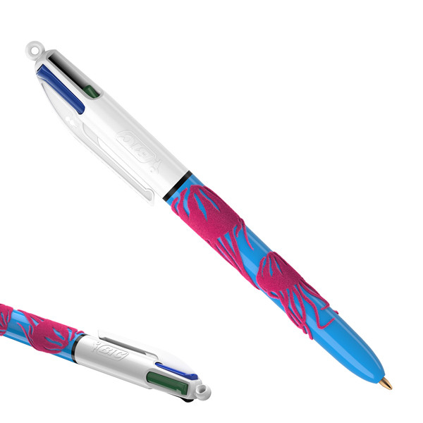 Penna a sfera scatto multifunzione 4 Colours Velours - punta 1,0 mm - 4 colori - Bic - conf. 12 pezzi
