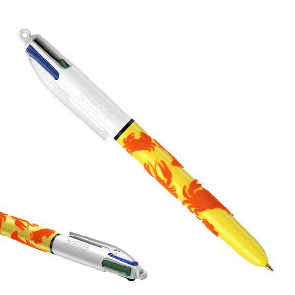 Penna a sfera scatto multifunzione 4 Colours Velours - punta 1,0 mm - 4 colori - Bic - conf. 12 pezzi
