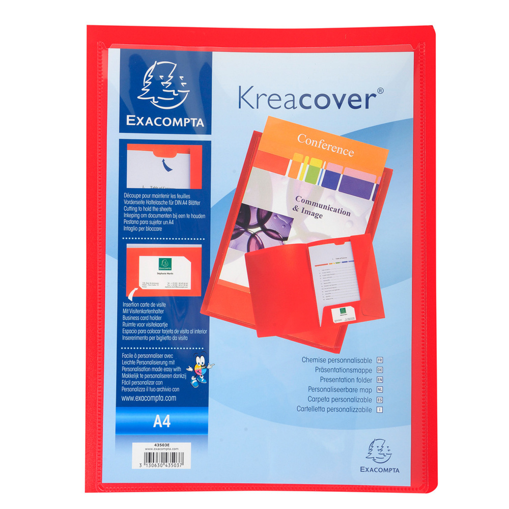 Cartella di presentazione Kreacover - in PP - 2 alette - colori assortiti - A4 - Exacompta