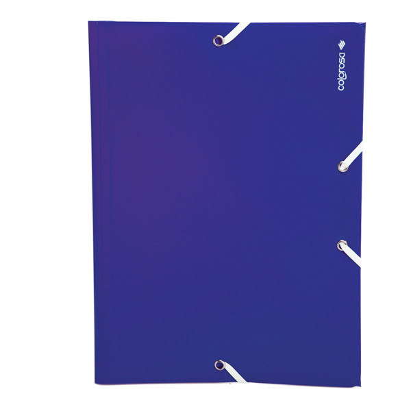 Cartella 3 lembi con elastico angolare - A4 - PP - colori assortiti - Colorosa