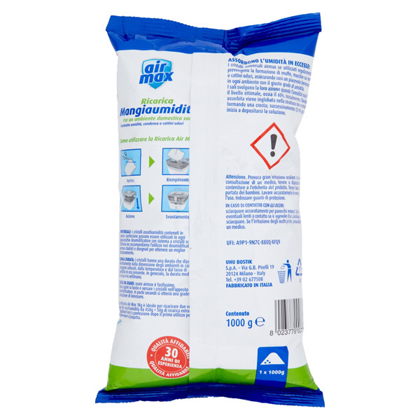 Ricarica sali assorbiumidit&agrave; - neutro - 1 kg - Air Max