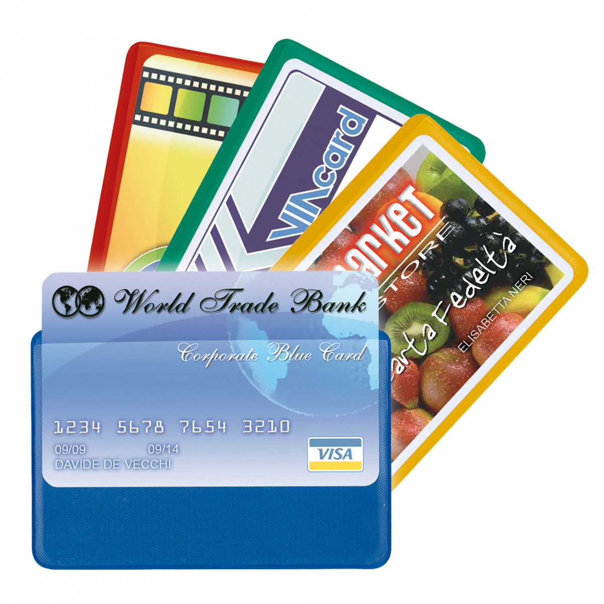 Busta porta card - 5,8 x 8,7 cm - 1 tasca - colori assortiti - Sei Rota