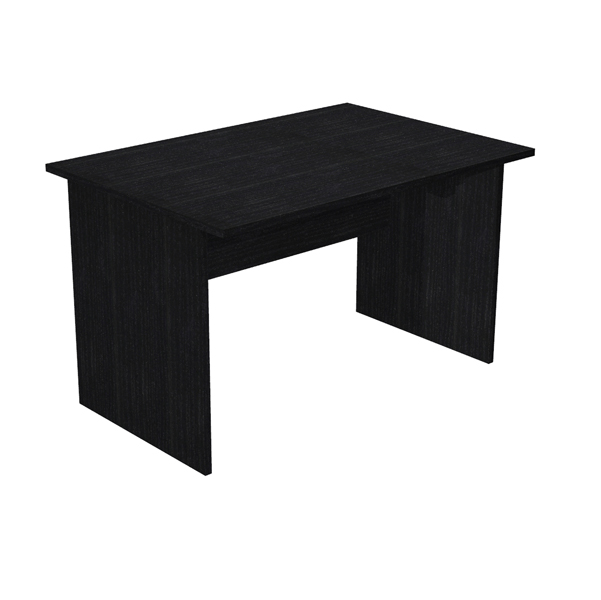 Scrivania Easy - lineare - 120x80x72 cm - nero venato frassino - Artexport