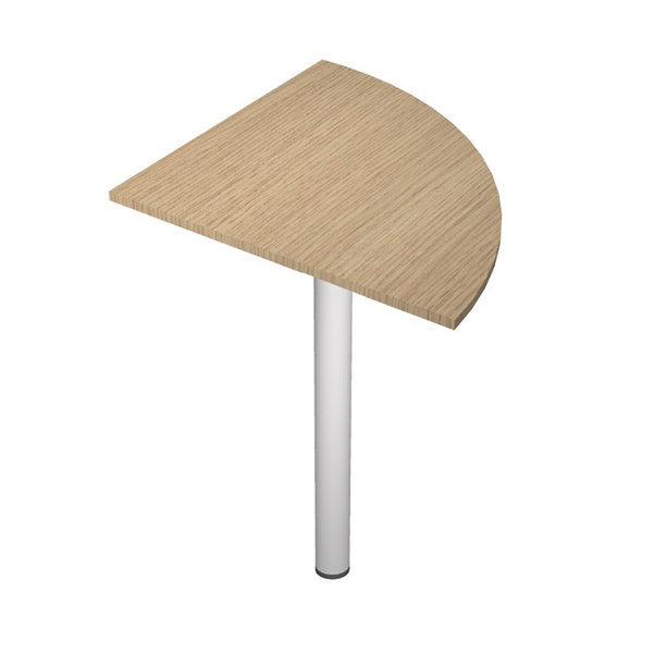 Angolare Easy - 90 gradi - 80x80 cm - gamba di supporto in metallo - rovere - Artexport