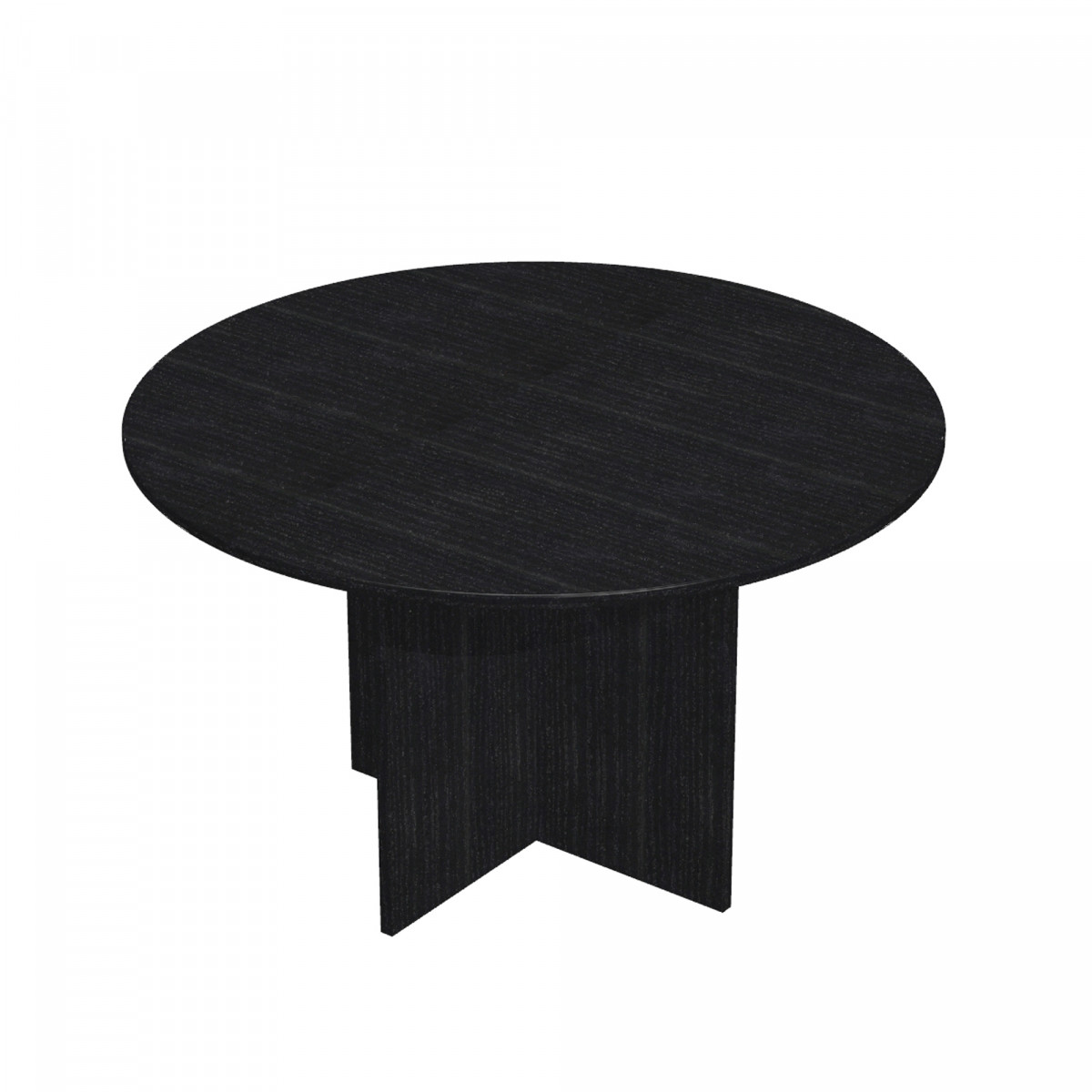 Tavolo riunione Easy - 4 posti - diametro 120 cm - altezza 72 cm - nero venato
