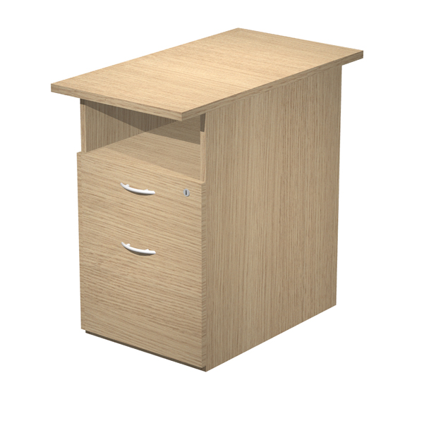 Cassettiera Easy - 41,8x52x59,5 cm - 1 cassetto + 1 classificatore - con ruote - rovere - Artexport