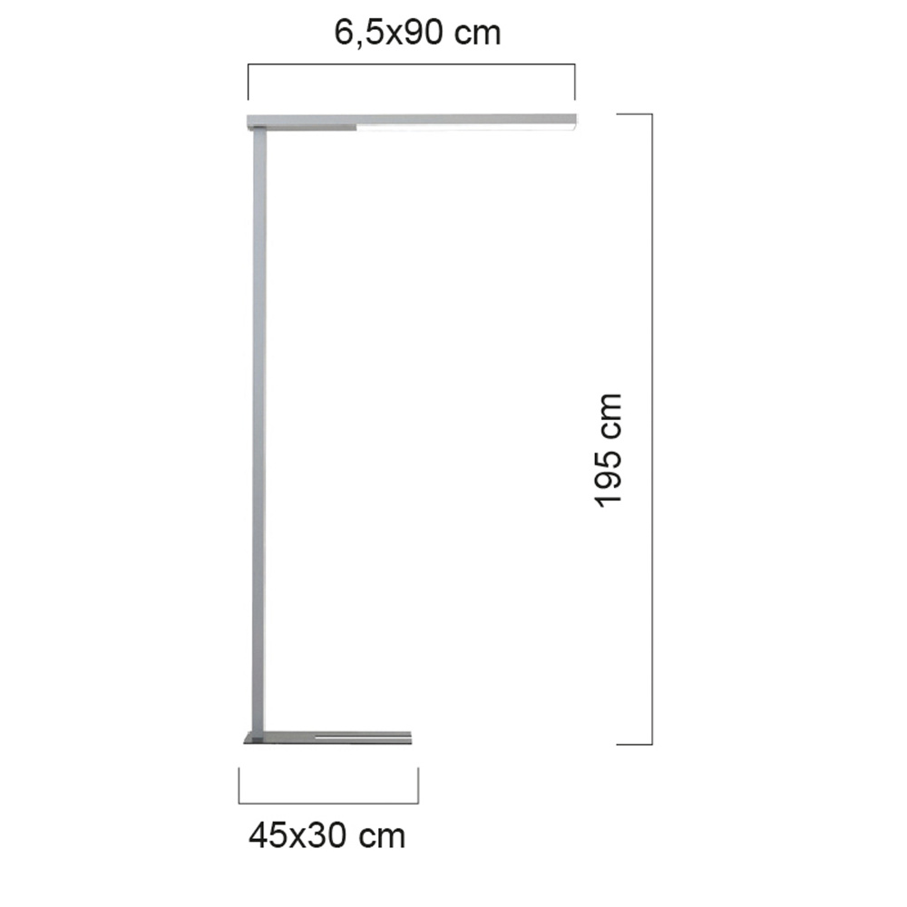 Lampada da terra Stratus - alluminio - led - 58,8W - Unilux