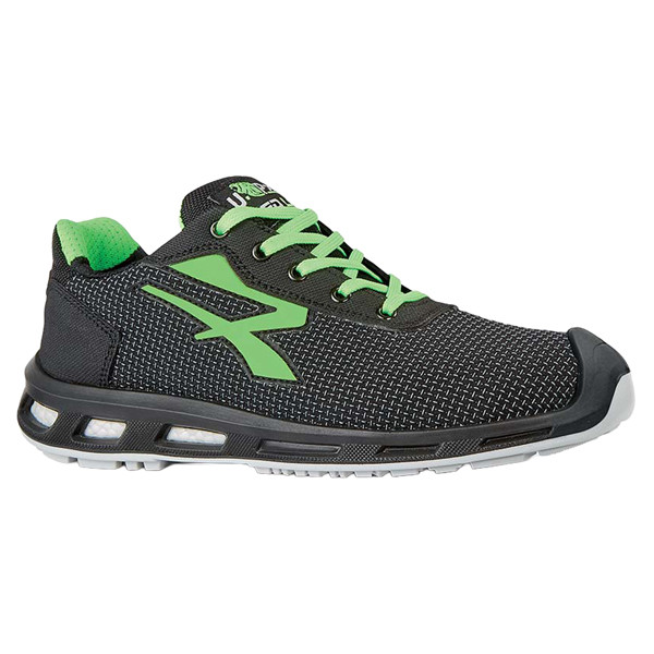 Calzatura di sicurezza Strong S3 - pelle idrorepellente - numero 40 - grigio/verde scuro - U-Power