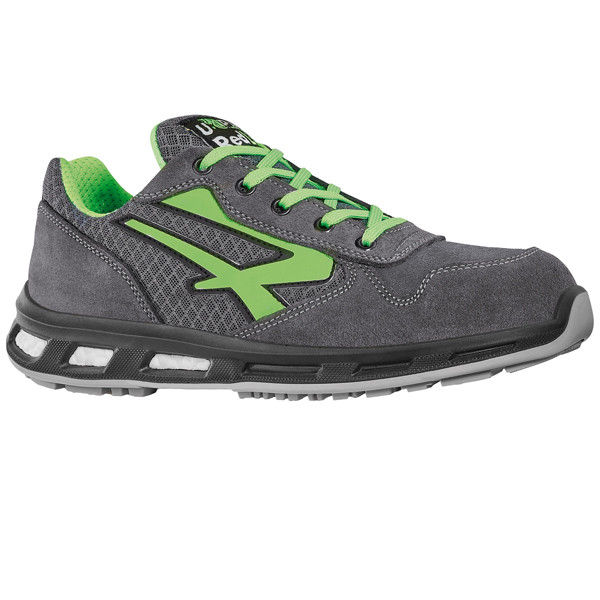 Calzatura di sicurezza Point S1P SRC - nylon/pelle scamosciata - grigio/verde - taglia 44 - U-Power