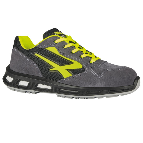 Calzatura di sicurezza Yellow S1P SRC - nylon/pelle scamosciata - grigio/giallo - taglia 38 - U-Power
