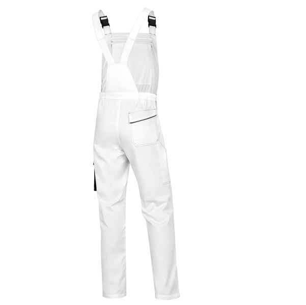 Salopette da lavoro Panostyle M6SAL - sargia/poliestere/cotone - bianco/grigio - taglia L - Deltaplus