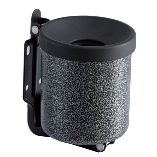 Posacenere murale Nido - metallo verniciato - diametro 13,5 cm - altezza 11 cm - 0,5 L - silver punteggiato - Medial International