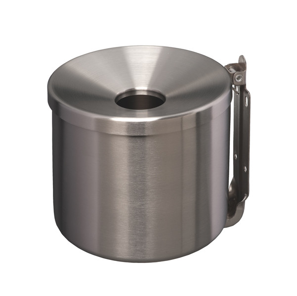 Posacenere murale Nido - diametro 16 cm - H 14 cm - 2 L - acciaio inox - Medial