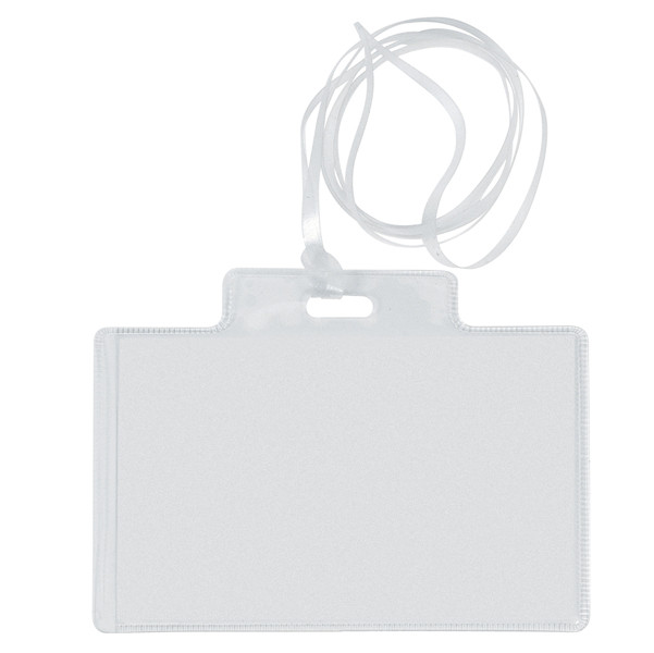 Portanome Pass 3EC - con cordoncino trasparente - 9,5 x 6 cm - PVC - Sei Rota - conf. 10 pezzi