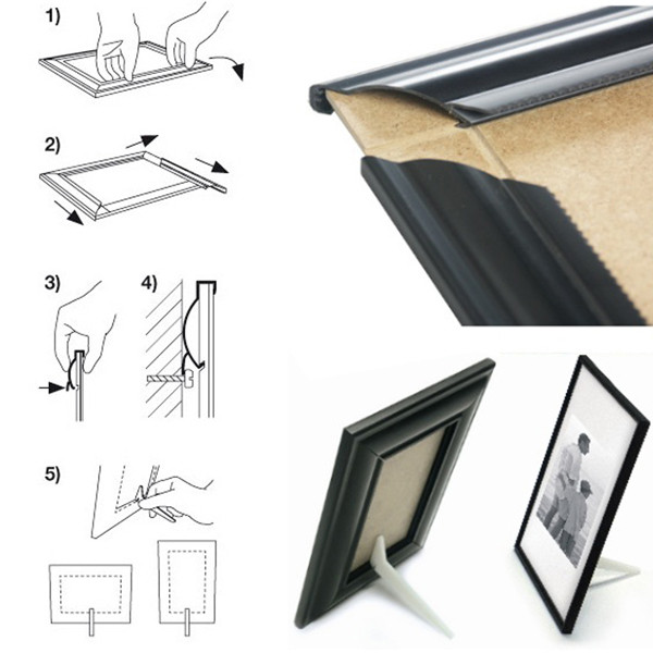 Cornice in PVC e crilex - A4 - nero - Methodo