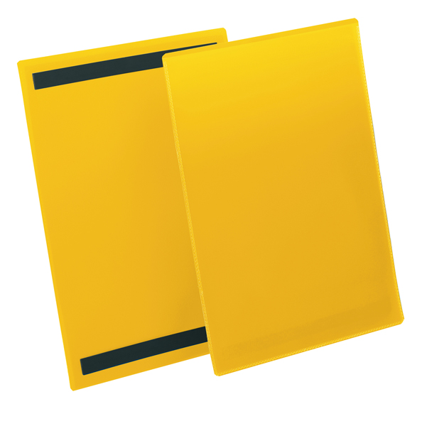 Buste con bande magnetiche - A4 verticale - giallo - Durable - conf.50 pezzi