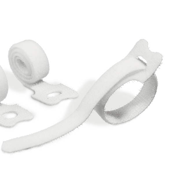 Fascette fermacavi cavoline Grip TIE - 20 x 1 cm - bianco - durable - conf. 5 pezzi