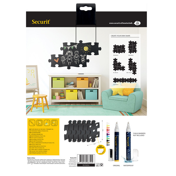 Lavagne da parete XXL Puzzle - 40 x 29,6 cm - Securit